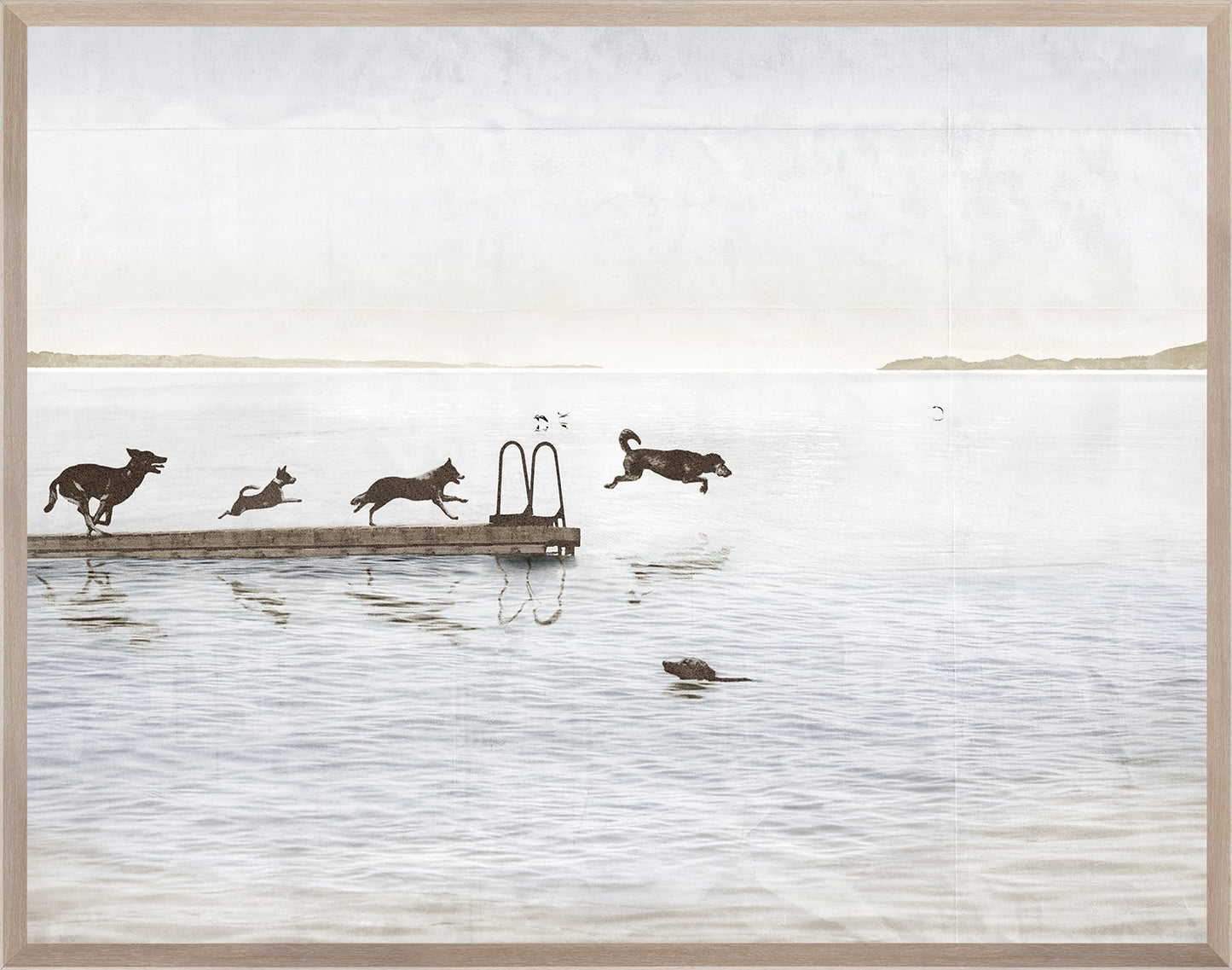 Print Dogs Day At The Cottage - Mid