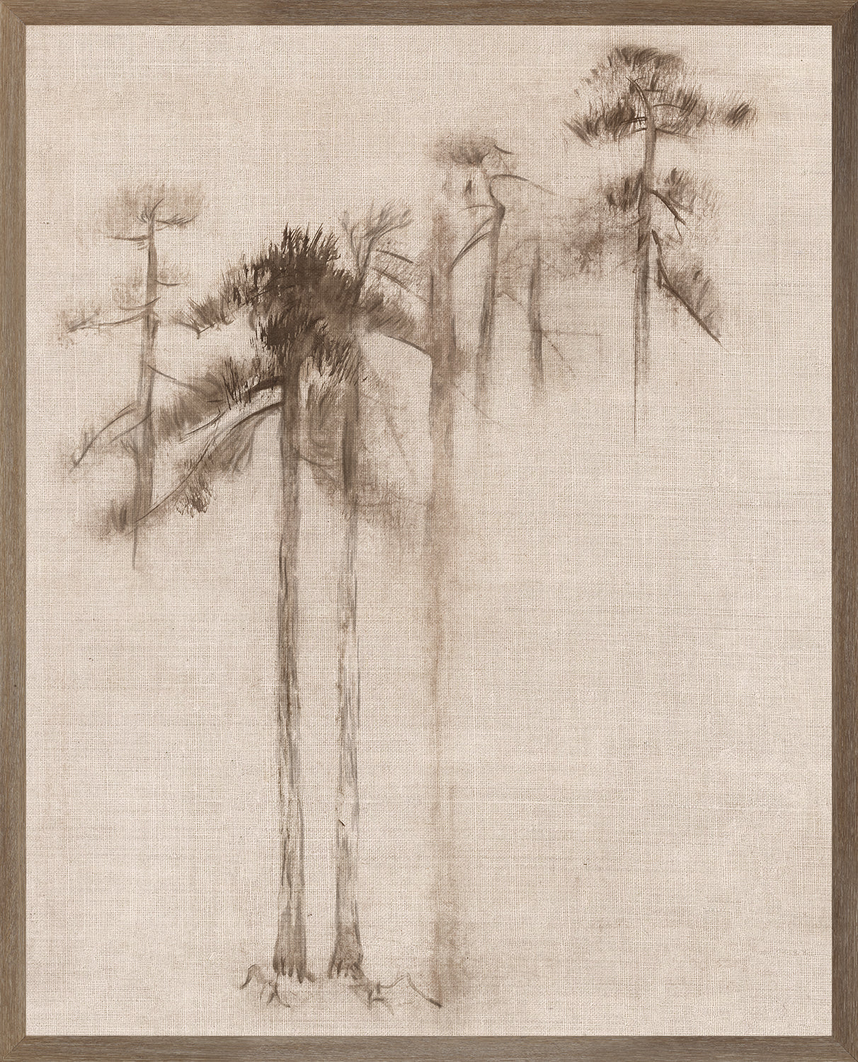 Print Ink Wash Pines