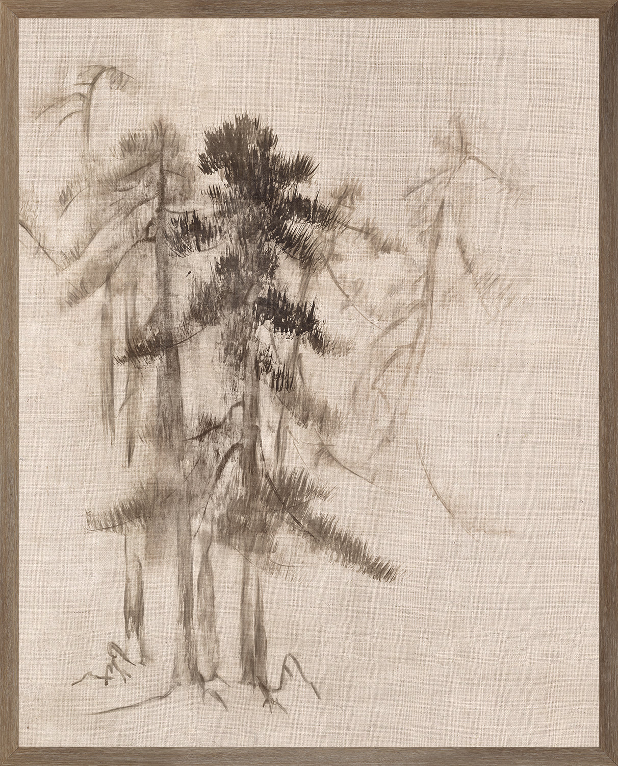 Print Ink Wash Pines