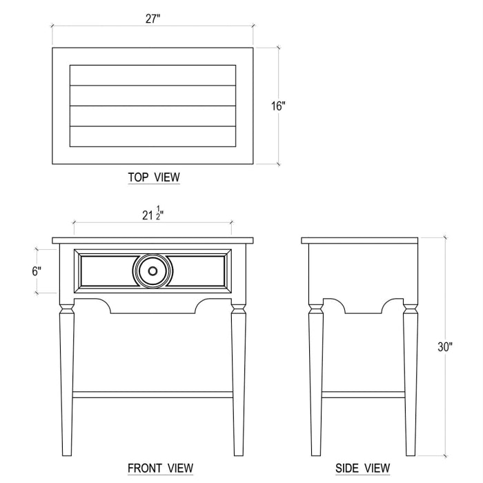 Side Table Orleans Batavia Black