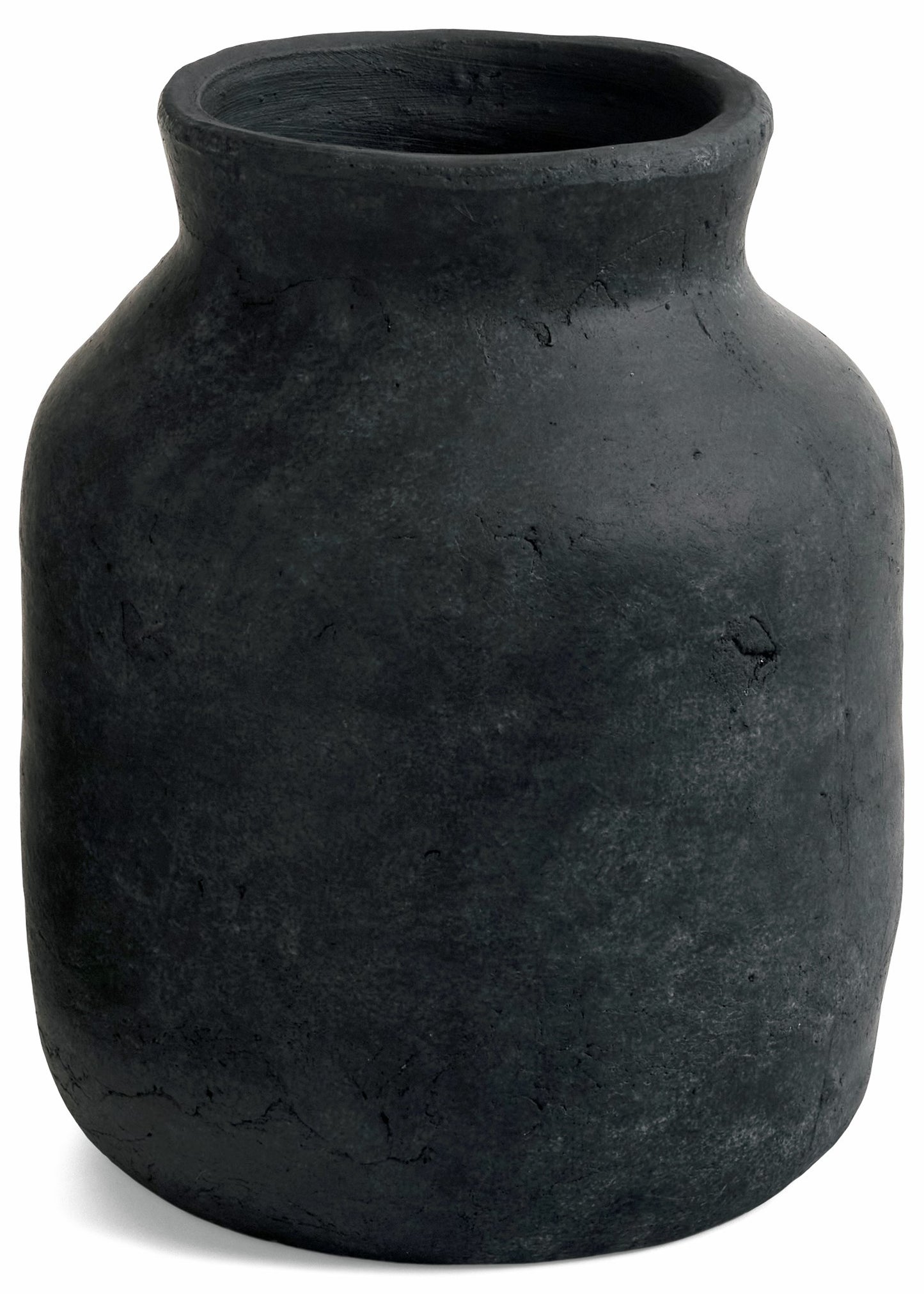 Vase Black Terracotta Textured Wash