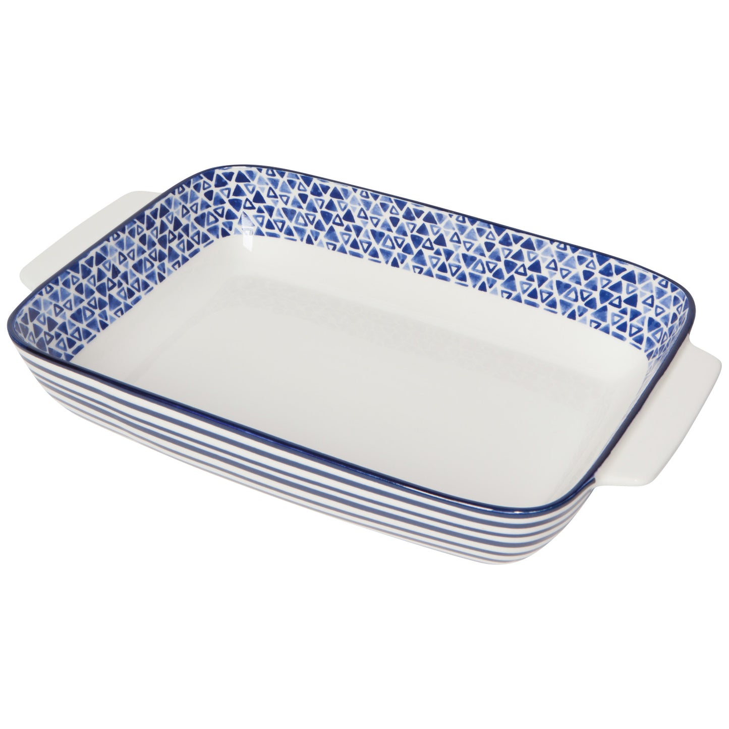 Baking Dish Triangles Indigo