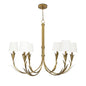 Chandelier River Reed Small Antique Gold Leaf