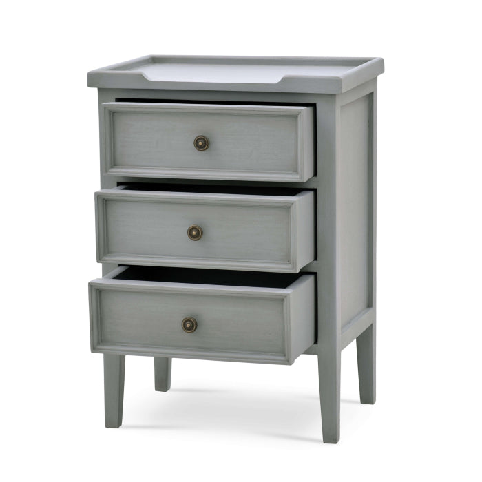 End Table Eton 3 Drawer Grey Charleston