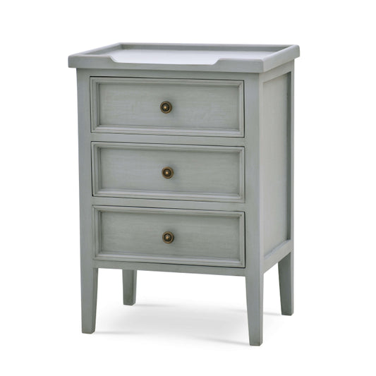 End Table Eton 3 Drawer Grey Charleston