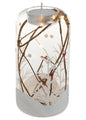 Candle Holder White w/ Twig LED