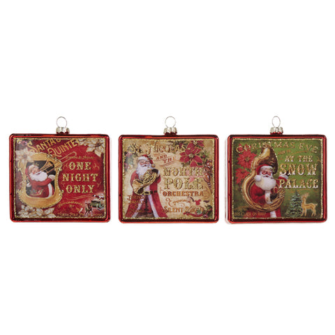 Photo of Santa W/Instrument Ornament