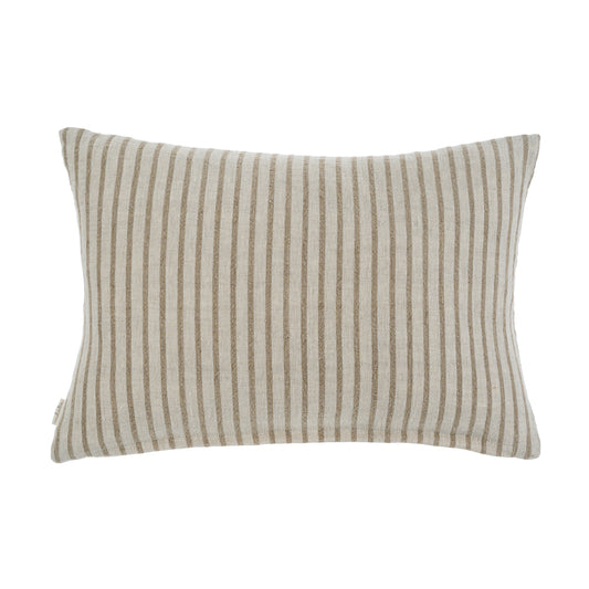 Stripe Linen Pillow Natural 16x24"