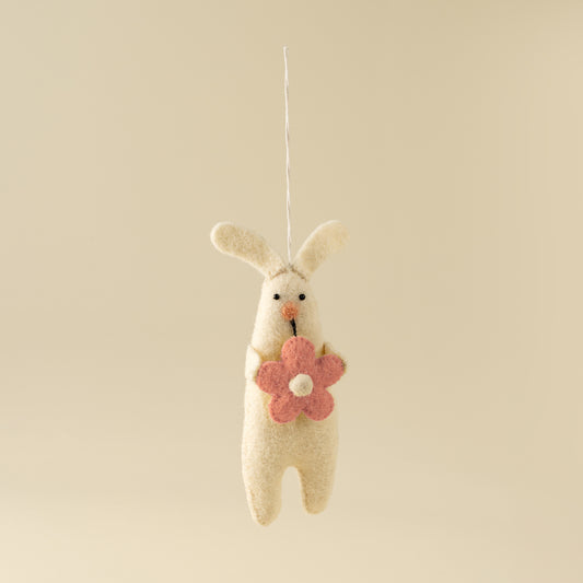 Blossom Bunny Felt Ornament