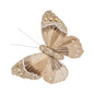 Ornament Butterfly Glitter Clip Brown