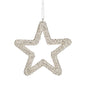Ornament Star Silver and Clear