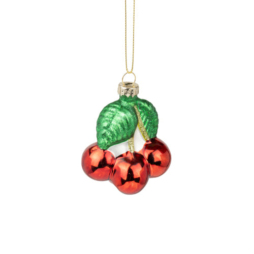 Ornament Cherries Glass