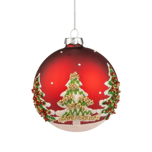 Ornament Red Green Tree