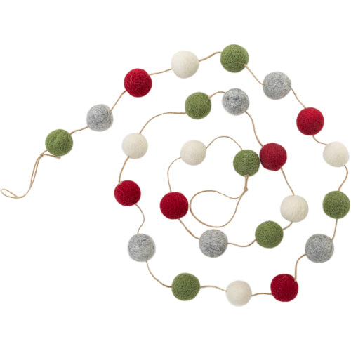 Garland W/Felt Balls