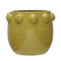 Planter w/dots, Chartreuse