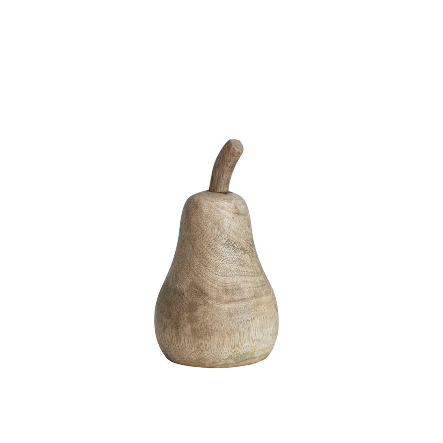 Mango Wood Carved Pear