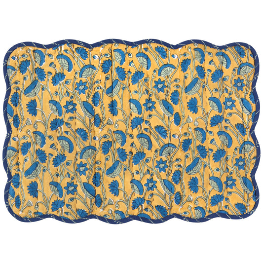 Fan Flower Block Print Placemat