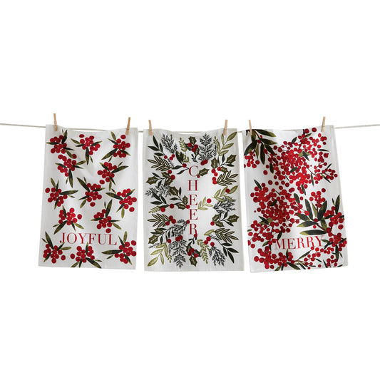 Dishtowel Merry/Cheer/Joyful