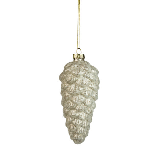 Ornament Pinecone Frosted