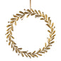 Wreath Mistletoe Antique Gold Metal