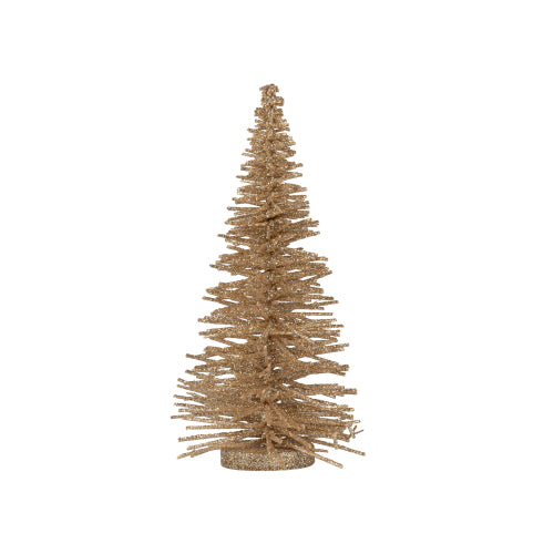 Bristle Tree Gold on Gold Wood Base