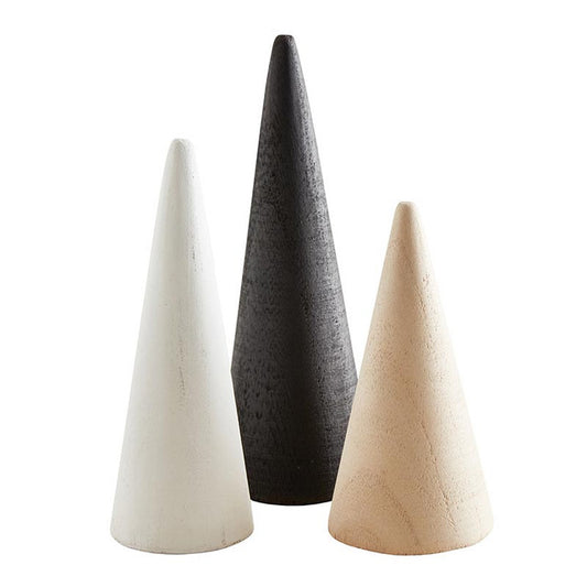 Trees Mini Cone Wood S/3