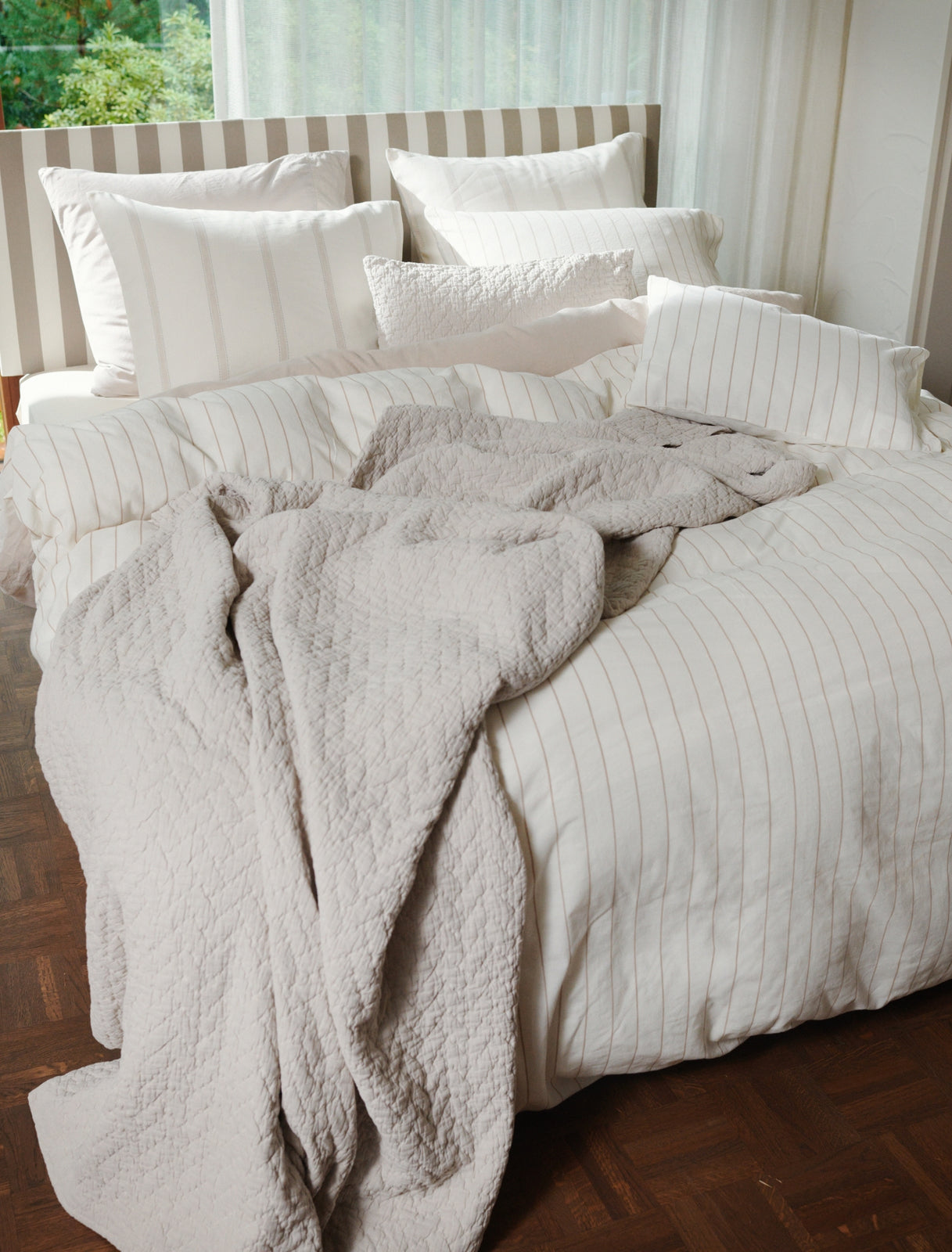 Pure Sand Off White King Duvet Set