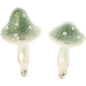 Mushroom Ornament Clip-On Green/White