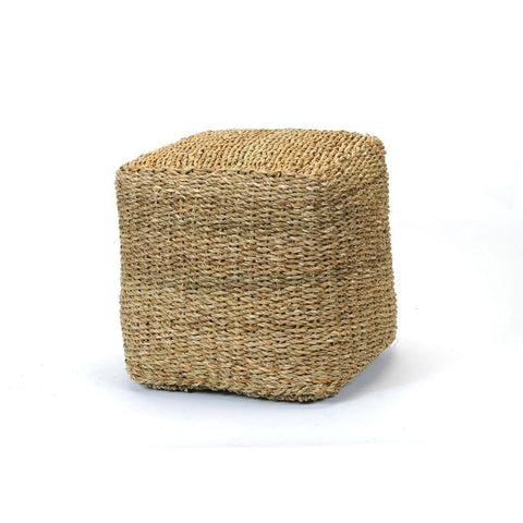 Photo of Ottoman Seagrass Cube Pouf