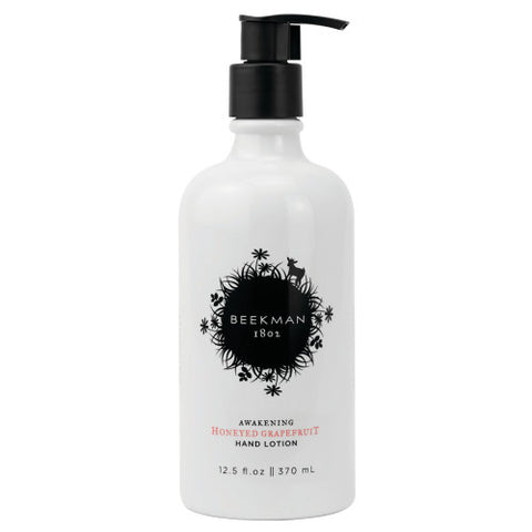 Lotion comes in a 12 ½ oz bottle.