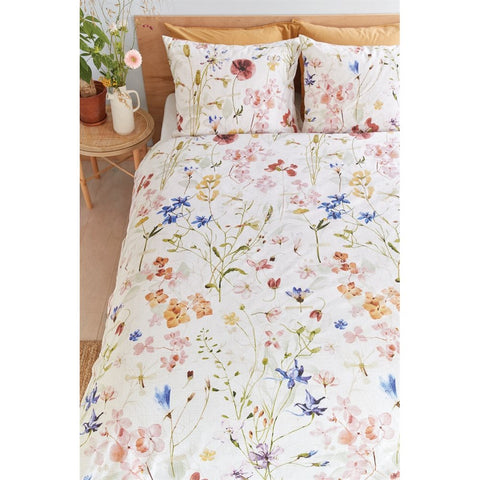 Photo of Foliole White Floral Duvet Cover and Shams - King